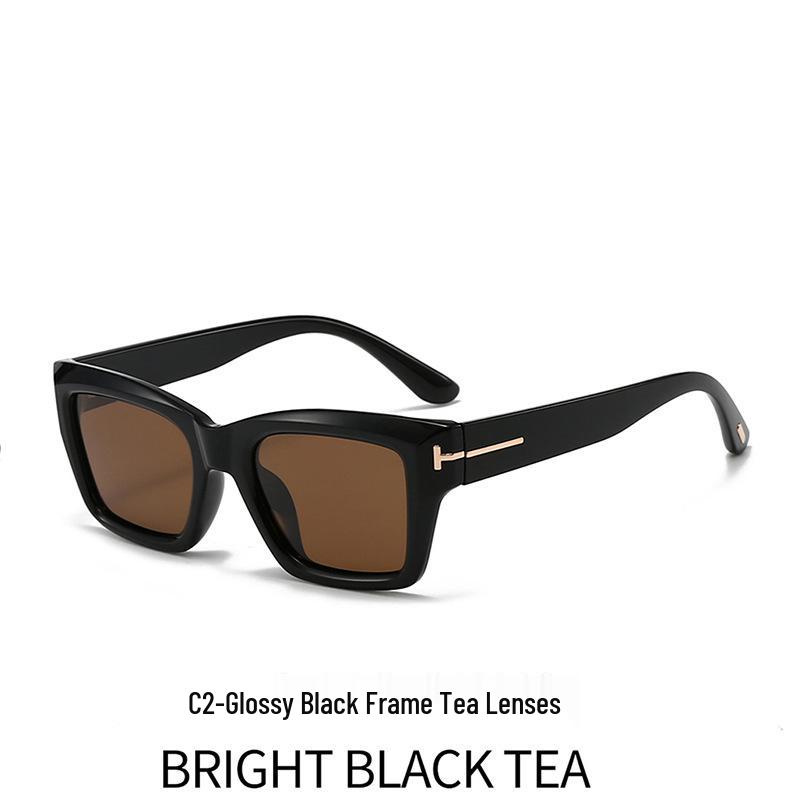 Occhiali da Sole Quadrati Polarizzati alla Moda Stile Coreano Unisex con Lenti Fotoromiche Grandi per Protezione UV