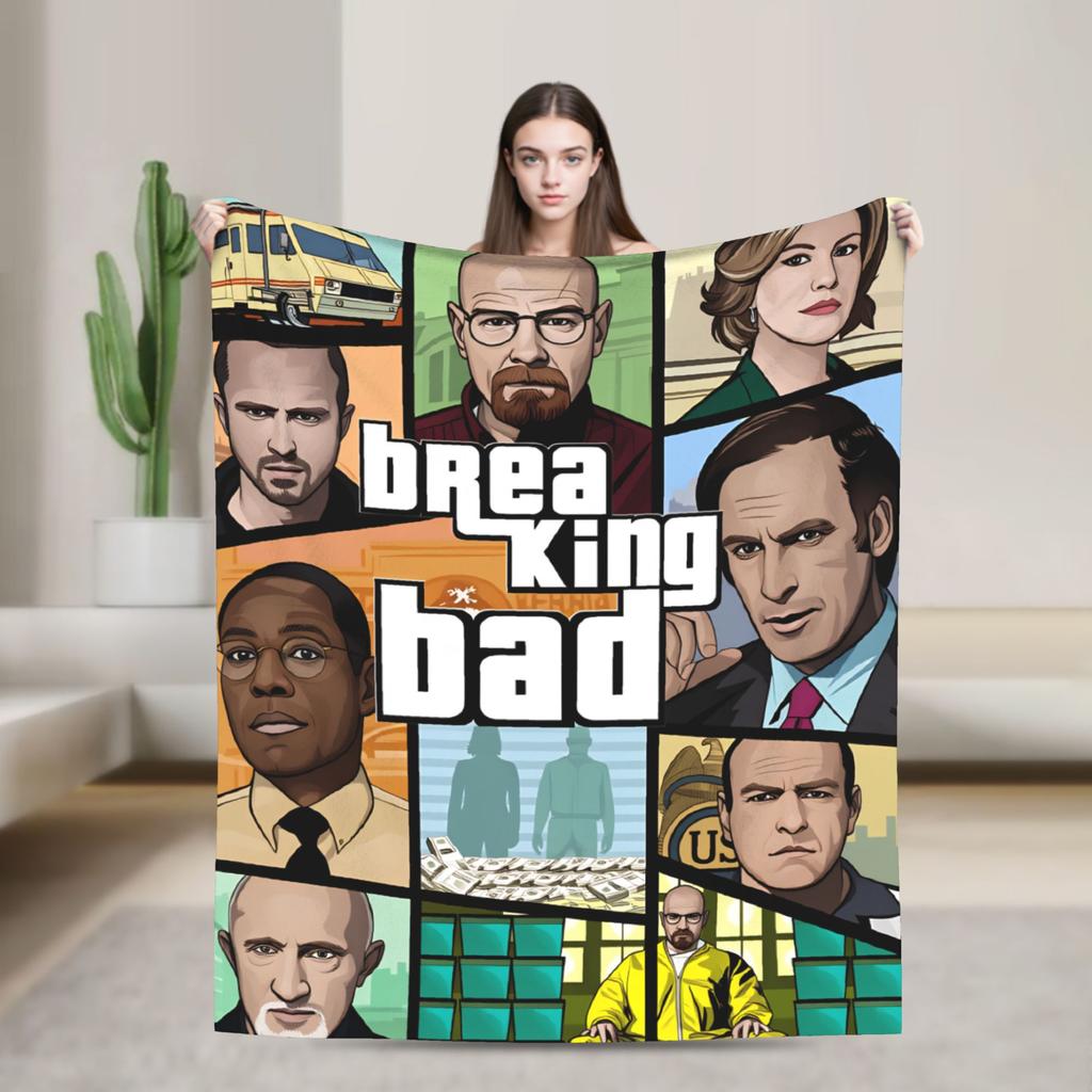 Breaking Bad Game Blankets Decorative Flannel Throw Blanket For Couch Chair Soft Warm Custom Quality Bedspread Gift Idea