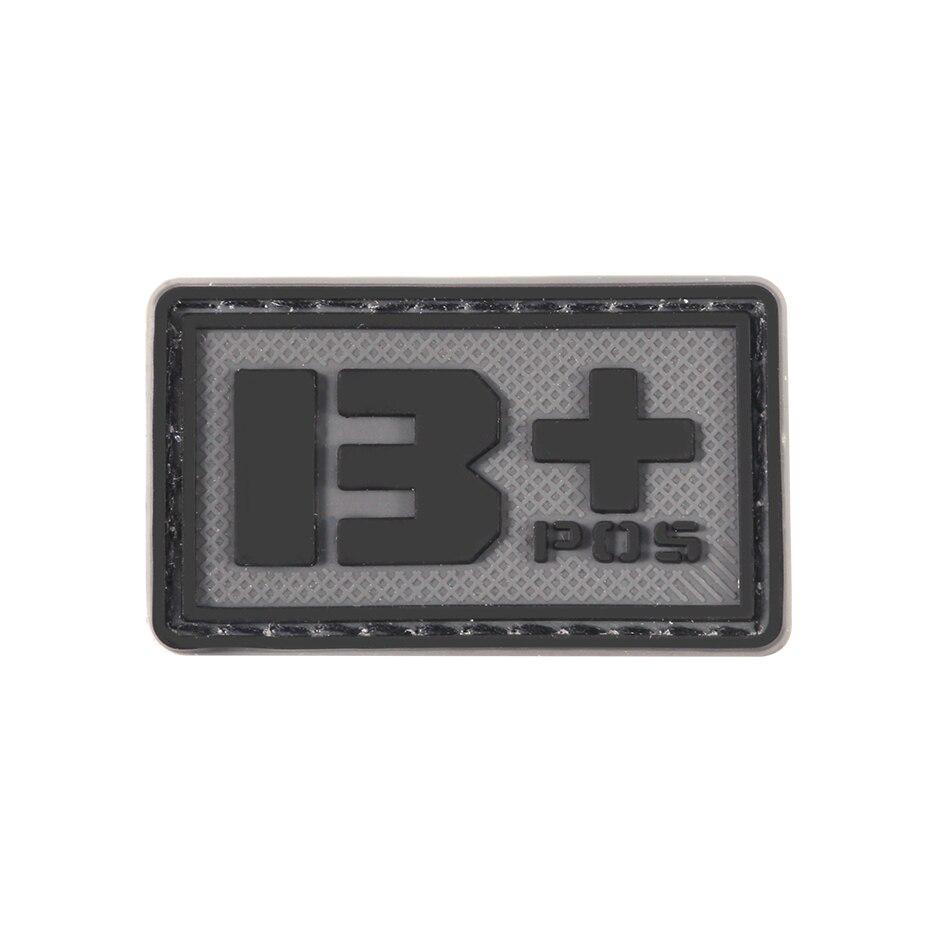 Glowing 3D PVC A+ B+ AB+ O+ Positive Negative Blood Type Group Patch ...