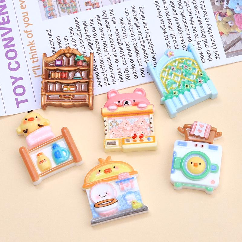 Cartoon DIY Cute Cream Glue Hair Clip & Shoe Charms - Small Chick Home Ornaments Resin Accessories