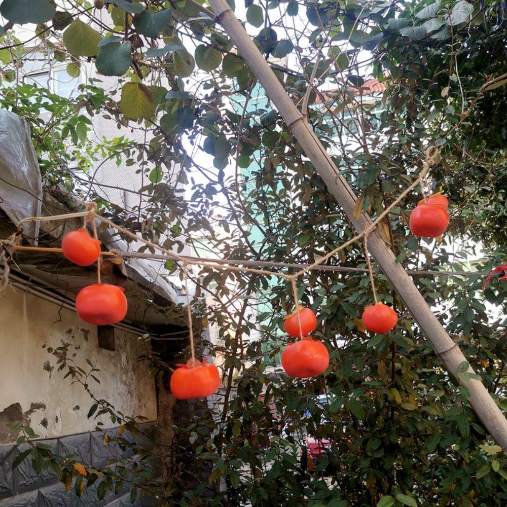 Orange Artificial Persimmon 80cm Persimmon Pendant Simulation Persimmon Fruit Ceiling Decoration