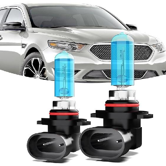 Headlights Fit for Ford Taurus 1992-2007 Halogen Headlight Bulbs,9007 High/Low Beam & 880/881/H27 Fog Light Headlight Bulbs,Plug And Play,Pack of 4 Year:2013-2018 for Ford T