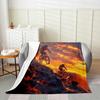 Stars Print Throw Blanket Cute Star Pattern Soft Breathable Fleece Blanket Watercolor Geometric Fuzzy Blanket for Sofa Bed Couch