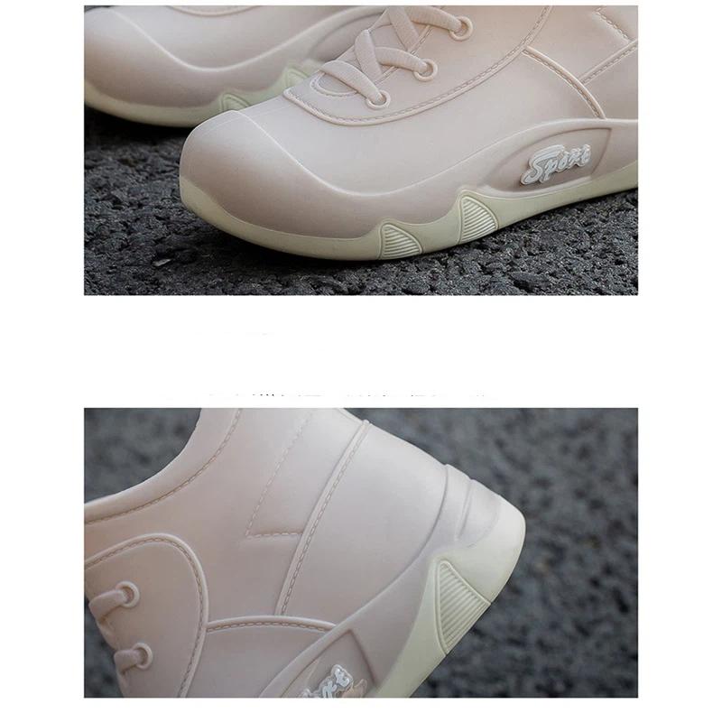 Women's Waterproof Short Ankle Boots Non-Slip Leather Sneakers Comfortable Casual Shoes