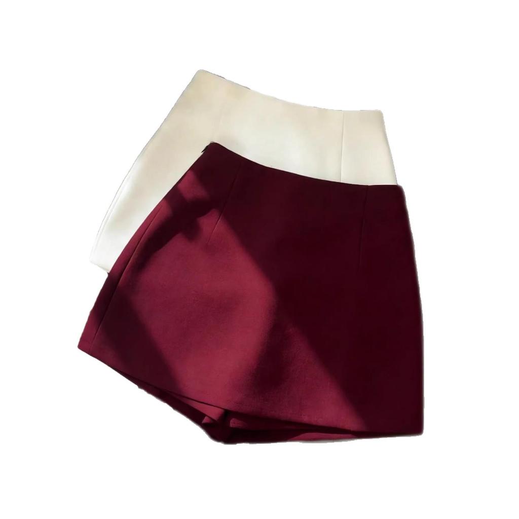 Korean Style High-Waisted A-Line Slimming Skirt with Anti-Exposure for Women
