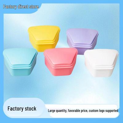 Trapezoidal Dental Retainer Case for Orthodontic Braces and Dentures