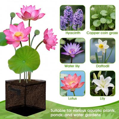 6Pcs Square Cylindrical Mesh Grow Bag Breathable Planter Pot for Water Lotus Aquatic Plants Garden Pond Fish Tank Container 2025