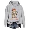 Ladies Fashion Casual Long Sleeve Printed Round Neck Hoodie Pullover Top