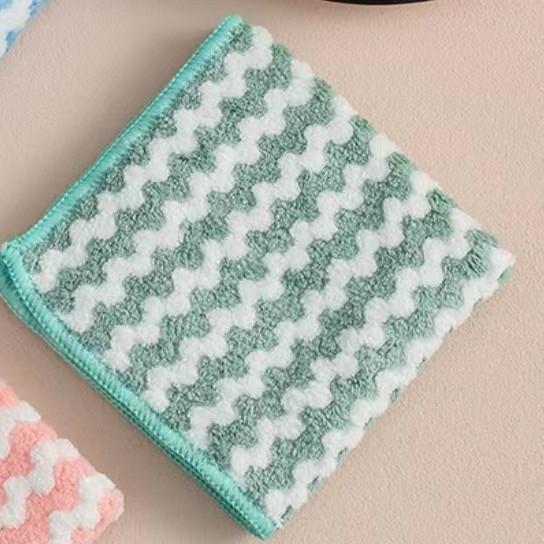 1/5/10/20PCS New Thick Wave Microfiber Dish Towels Not Stick To Oil Absorbs Water Without Shedding For Kitchen Window Washing
