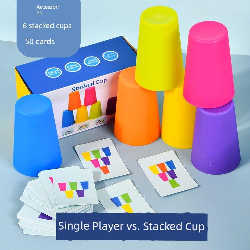 

Puzzle Logical Thinking Training Double Battle Stacking Cup Matching Interactive Child Concentration Toy Table Game Single Stacked Cup