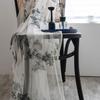 Elegant Lace Embroidery Tablecloth For Dining Table Decoration Polyester Fabric And Easy To Cleaning