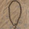 Used heart necklace chain silver