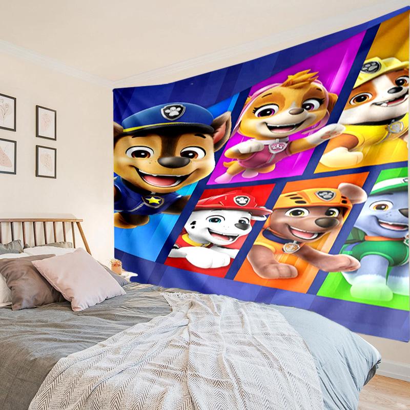 Dog Paw Heroes Tapestry, Unique Design Tapestry, Wall Decor for Bedroom,Livingroom, Playroom,Heartwarming Fan Holiday Gifts