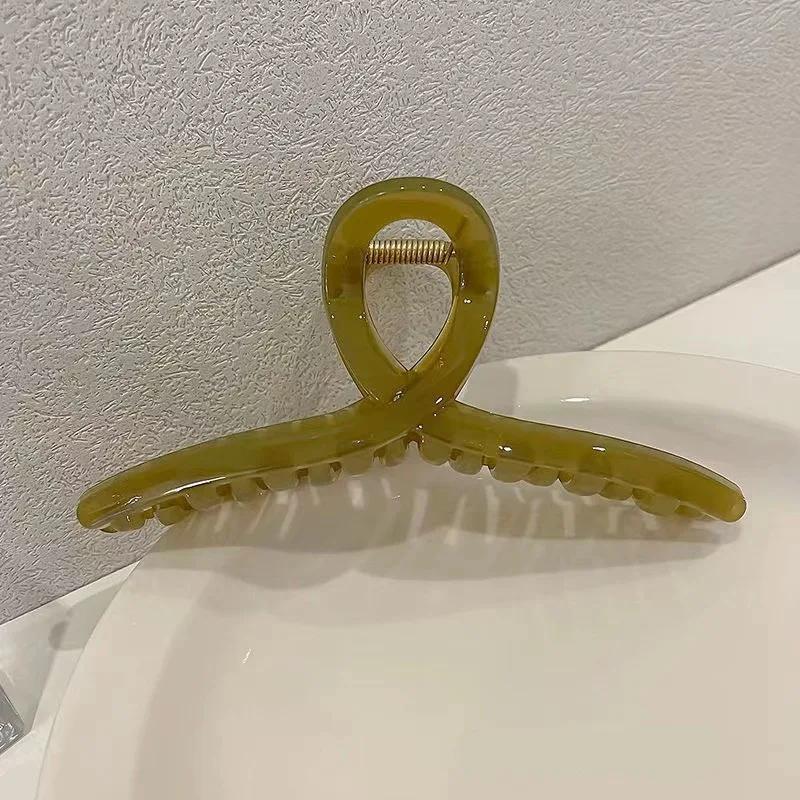 Hair Claw Clip for Women Girl Plastic Transparent Large Hair Claw Clip Crab Women's Gig Clips Claws Hair Accessories Headwear