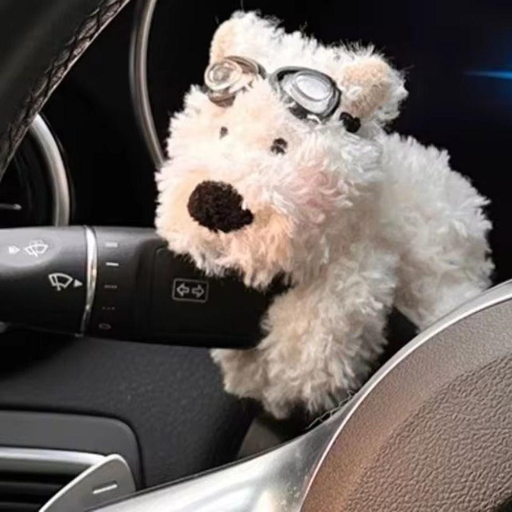 Perro de las Tierras Altas del Oeste Bolso Decoración Muñecos de Dibujos Animados Decoración Parachoques Coche Adorno Colgante Cachorro Decorativo