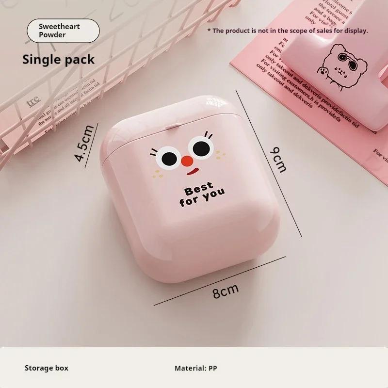 Niedliche Datenkabel Aufbewahrungsbox Reise Ausgehen Tragbar Multifunktional Lippenstift Wattestäbchen Kleine Gegenstände Organizer Parfümbox