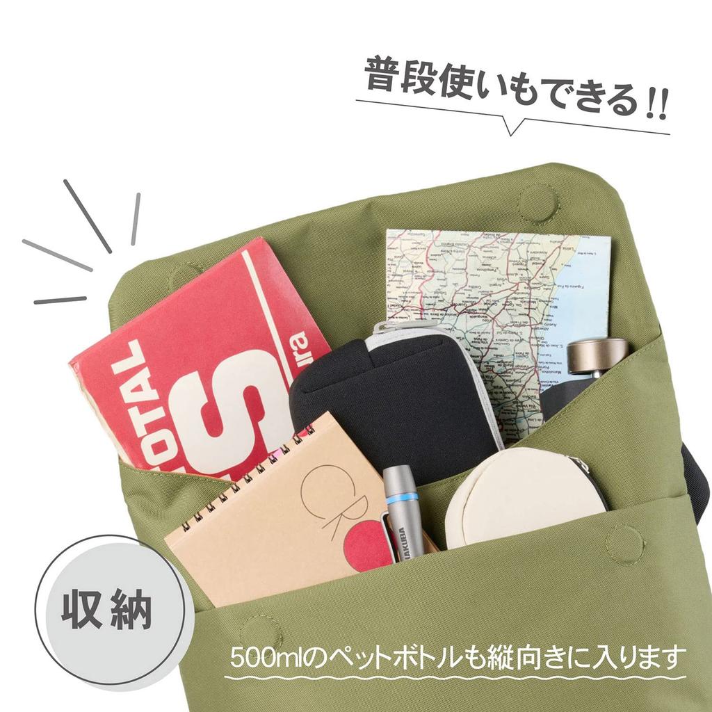 HAKUBA Chululu Camera Renew Flap Shoulder Bag Olive A Sustainable Bag Made from Recycled with a Casual Design Perfect for Everyday Bag, M,
