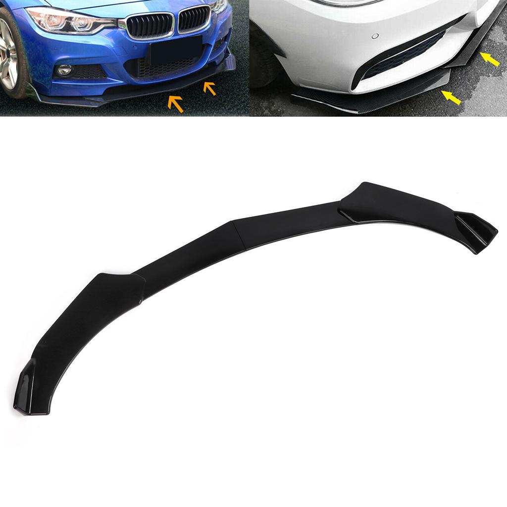 Front Bumper Lip Spoiler 4 Parts Form   Modification Aggressive Decoration