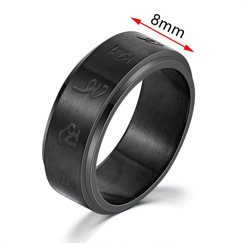 Anxiety Ring Figet Spinner Rings For Women & Men Stainless Steel Rotate Freely Spinning Anti Stress Accessories Jewelry Gifts