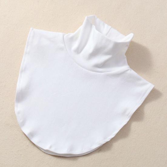 Gefälschte Kragen für Damen, elastisch, einfarbig, hoher Kragen, Herbst/Winter, vielseitig, lässiger Stil, unten, falscher Kragen