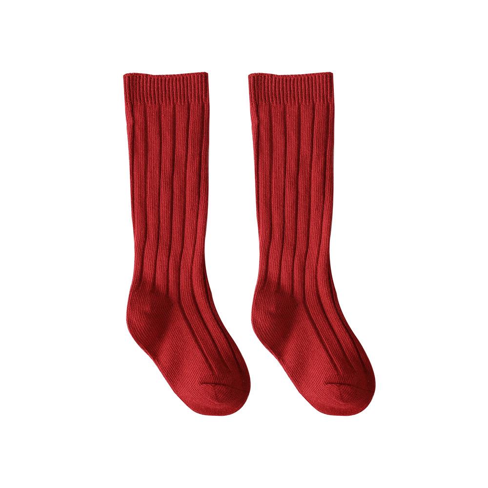 

Модные детские однотонные носки средней длины в испанском стиле для малышей, студентов и любителей спорта One Size (0-24 months) красный