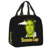 Custom Saint Nicolas Cage Insulated Lunch Bag for Camping Travel Funny Meme Waterproof Thermal Cooler Bento Box Women Children