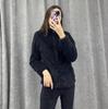 Women's Long Pile Fleece Jacket - Zipper Cardigan, Stand Collar, Warm Long Sleeve Top for Autumn/Winter
