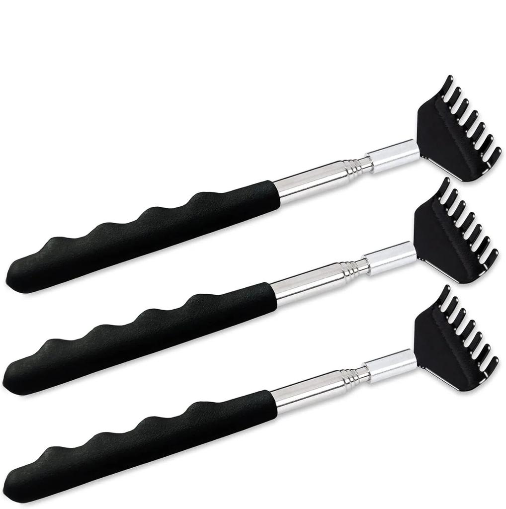[8.3-22.8" Extendable Back Scratcher] Portable Telescopic Back Scratcher - Stainless Steel, Extendable  Comfort Grip Handle