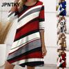 JPNTKY Fashion Autumn Winter Long Sleeve O-Neck Casual Dresses