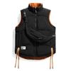 Men's Winter Warm Sleeveless Jacket Outdoor Windproof Full Zipper Padded Vest Coats With Pockets Casual Stand Collar Quilted Vest Jackets for Men