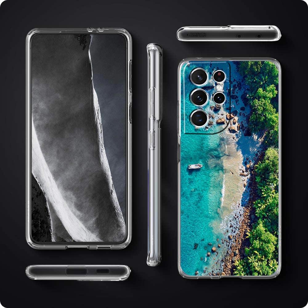 Sea blue Sky beach Clear Silicone Phone Case For Samsung Galaxy S23 S22 5G S20 Ultra S21 FE 5G S10E S9 S8 S10 Plus Soft Cover