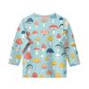 Kinder 3/4 Ärmel Tops Casual Print T-Shirt Rundhals Pullover Bluse