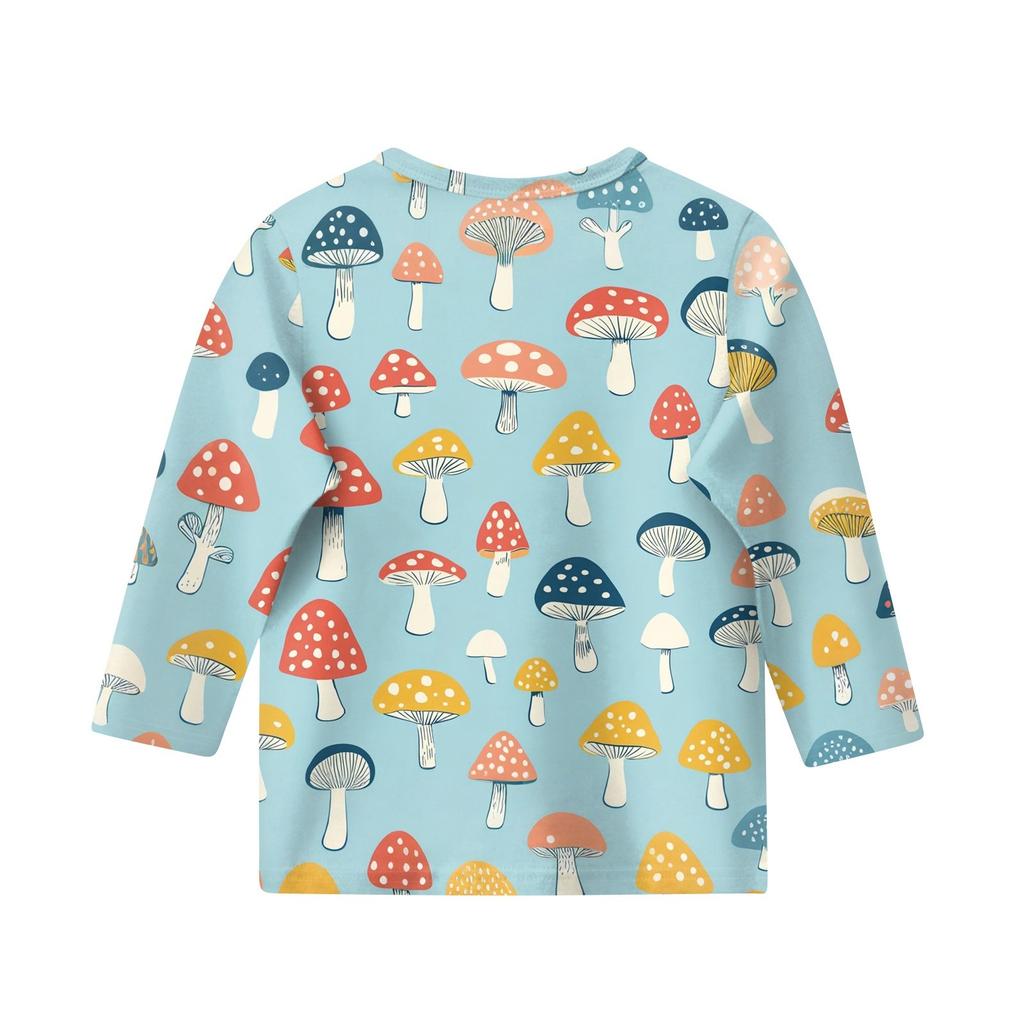 Kinder 3/4 Ärmel Tops Casual Print T-Shirt Rundhals Pullover Bluse