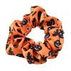 Fluffy Hair Scrunchies Halloween Ties, High Elasticity Scrunchies, Soft Stretchy Bands with Ghost Witch Hat Tie Bat Spider Web Design,