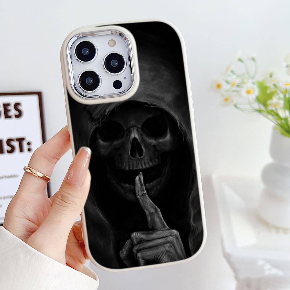 LZ13 Death Prayer Grim Reaper Skull Soft Phone Case for Samsung S24 Ultra S23 Plus A16 A54 A34 A06 Infinix Hot 40 30i Lens Protection Shockproof Cover