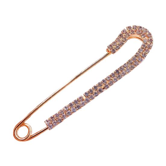 Safety Pin Brooch for Women Rhinestone Decorative Shawl Sweater Clip Alloy Safety Pins for Dress Shirt Cardigan