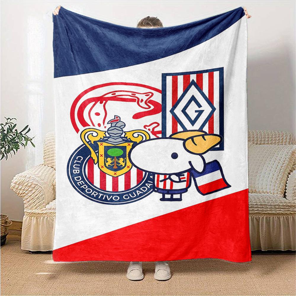 1 pezzo Squadra di Calcio (66) Coperta, Regalo, per Uomini e Donne, Coperta Morbida, Ottima per Divano Letto Divano Viaggio, Coperta Leggera in Flanella
