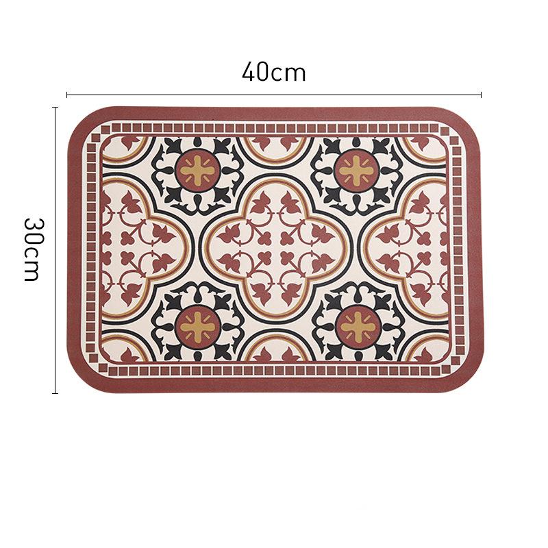 Washable Leather Placemats Wipe-Clean PVC Table Mats for Kitchen, Dining Room & Outdoor Use