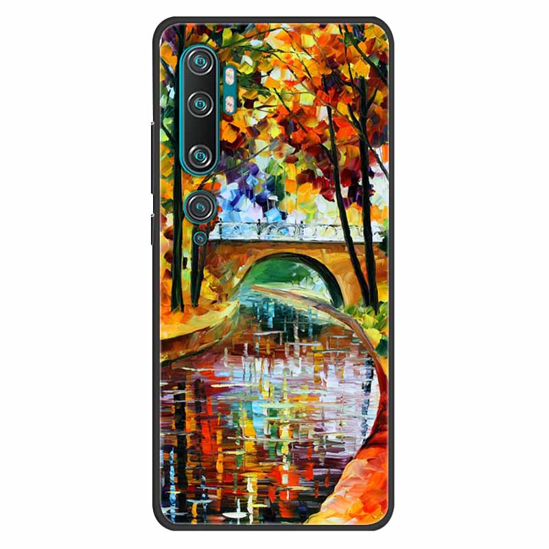 For Xiaomi Mi Note 10 Case Silicone Soft Owl Lion TPU Fashion Back Cover For Xiaomi Mi Note10 Cases Protective Printed Covers