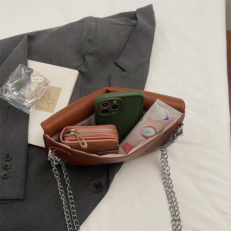 Underarm Chain Women'S Small Shoulder Bag Ladies Simple Solid Color Exquisite Women'S Versatile Casual Crossbody Bags Purse