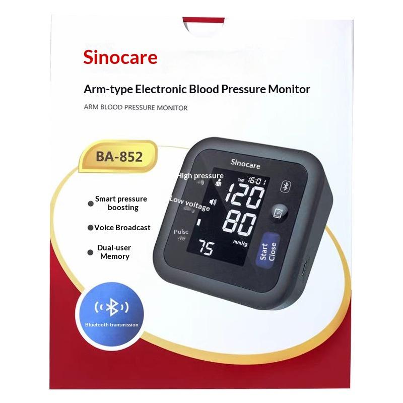 Sannuo Arm Electronic Sphygmomanometer BA-852 Bluetooth Transmission Intelligent Voice Broadcast LCD Display Home Use