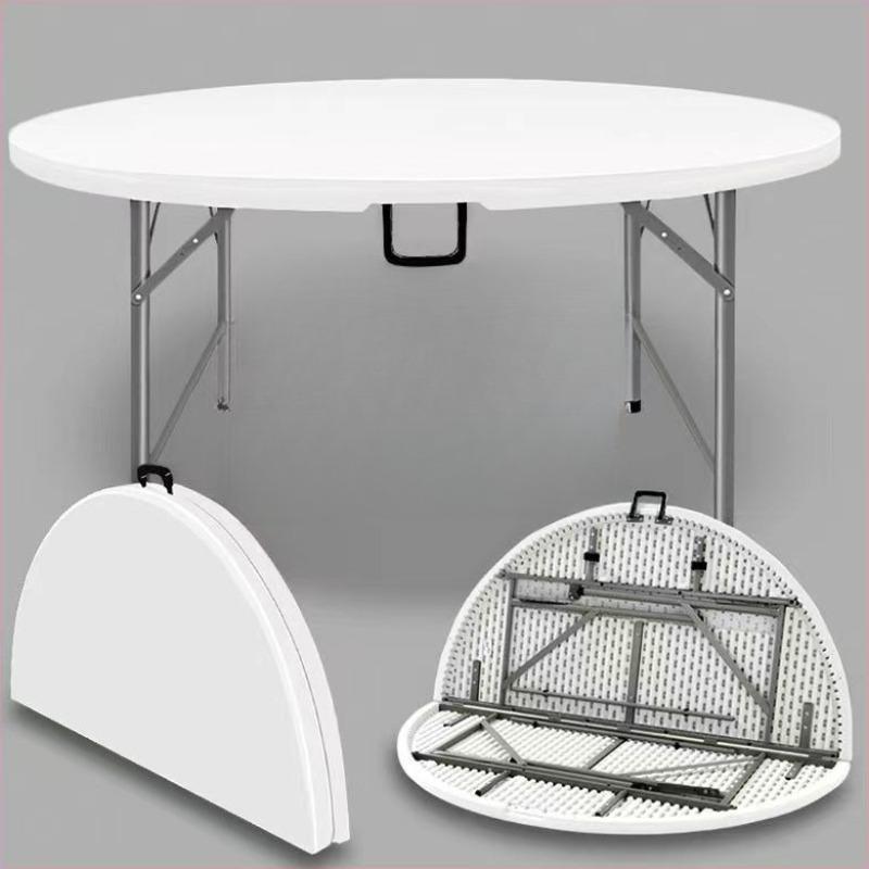 Folding Table Portable Dining Tables Elegant Simple Space Saves Round Table Economic Modern Plastic Foldable Tables Furniture