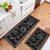 2pc Utensil American Print Rug, Non-Slip And Dirt-Proof, Washable Carpet For Kitchen And Dining Room, Home Decoration.