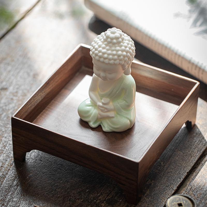 Zen Style Great Sun Tathagata Buddha Ornament Home Ceramic Buddha Statue Car Buddha Tea Pet Decoration Gift