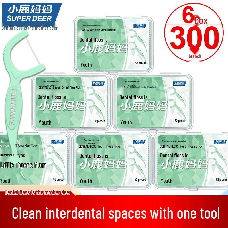 FAWNMUM Classic Dental Floss Picks, Family Pack