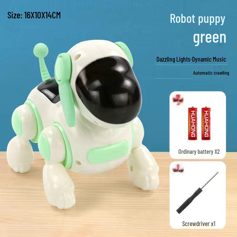 Interactive Electric Dog Toy: Lights, Music, Barking & Walking - Early Education & Crawling Guide for Ages 1-3