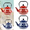 Ceramic Teapot Tea Kettle Enamel Kettle Porcelain Tea Kettles for Boiling Hot Water for Outdoor Household Hotel Picnic Kitchen