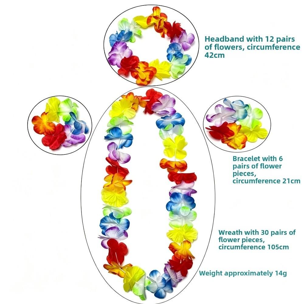 5Pcs Simulation Leaf Complete Dance Outfit Unisex Beach Party Wear Hawaiian Themed Events