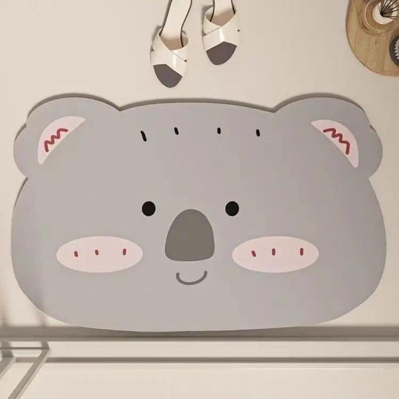 Bibulous floor mat diatom mud cartoon antiskid toilet bibulous quick-dry floor mat