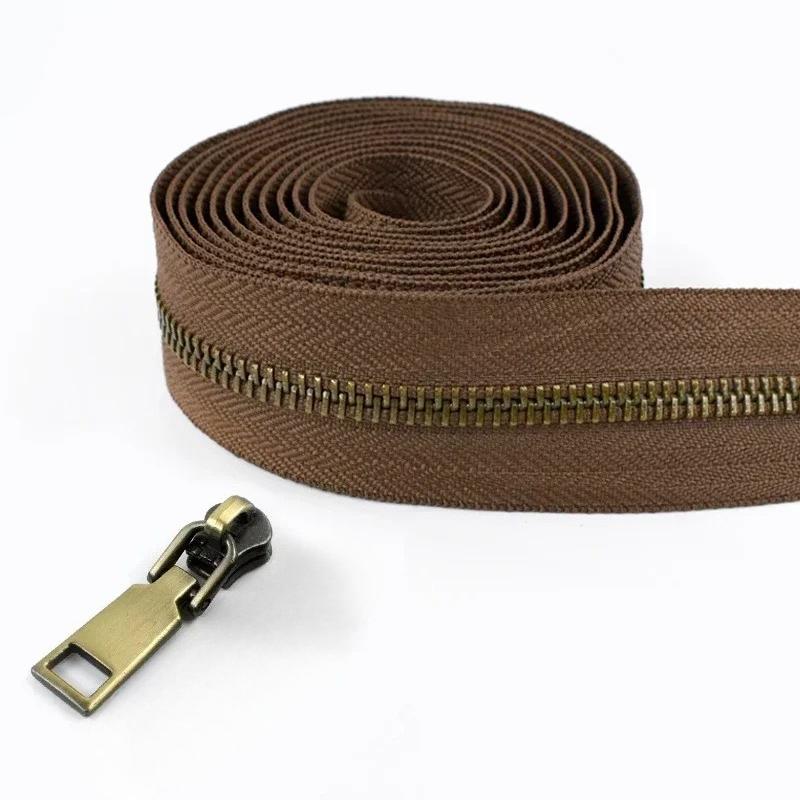 1/2/3/5M Meetee 5# Rollen-Metallreißverschlüsse mit Schiebern Tasche Schuhe Jacke Dekor Verschluss Reißverschluss nach Metern DIY Reparatur Nähzubehör